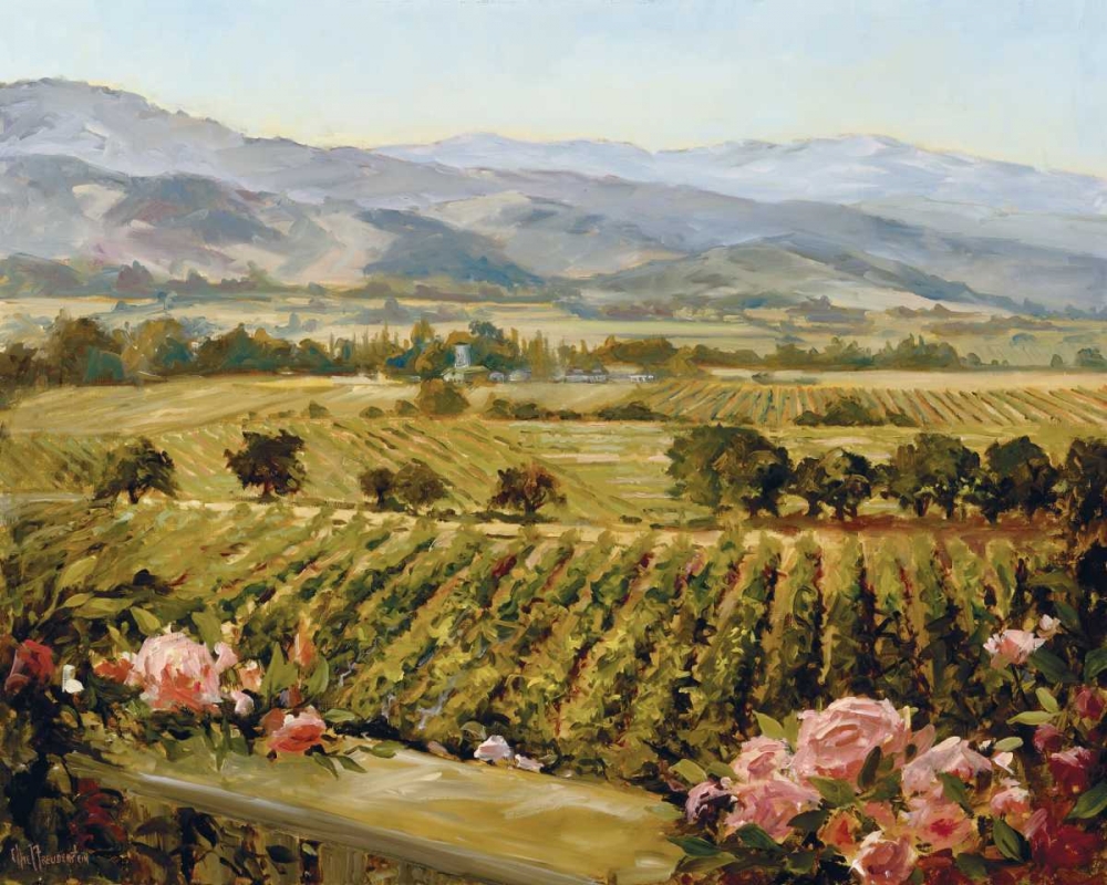 Art Print: Vineyards to Vaca Mountains