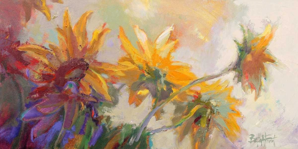 Wall Art Painting id:107238, Name: Three Long Blossoms, Artist: Forst, Beth A.