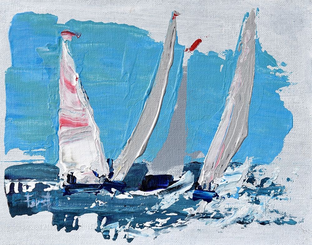 Wall Art Painting id:356414, Name: Candy Stripe Regatta, Artist: Forst, Beth A.