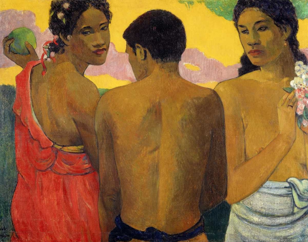 Wall Art Painting id:139836, Name: Three Tahitians, Artist: Gauguin, Paul