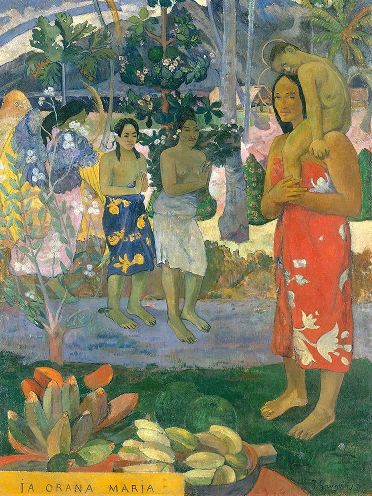Wall Art Painting id:204506, Name: la Orana Maria (Hail Mary), Artist: Gauguin, Paul
