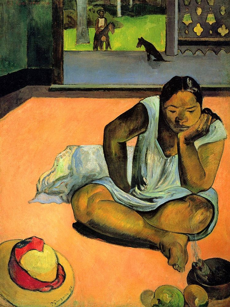 Wall Art Painting id:212617, Name: La Boudeuse (Te Faaturuma), Artist: Gauguin, Paul