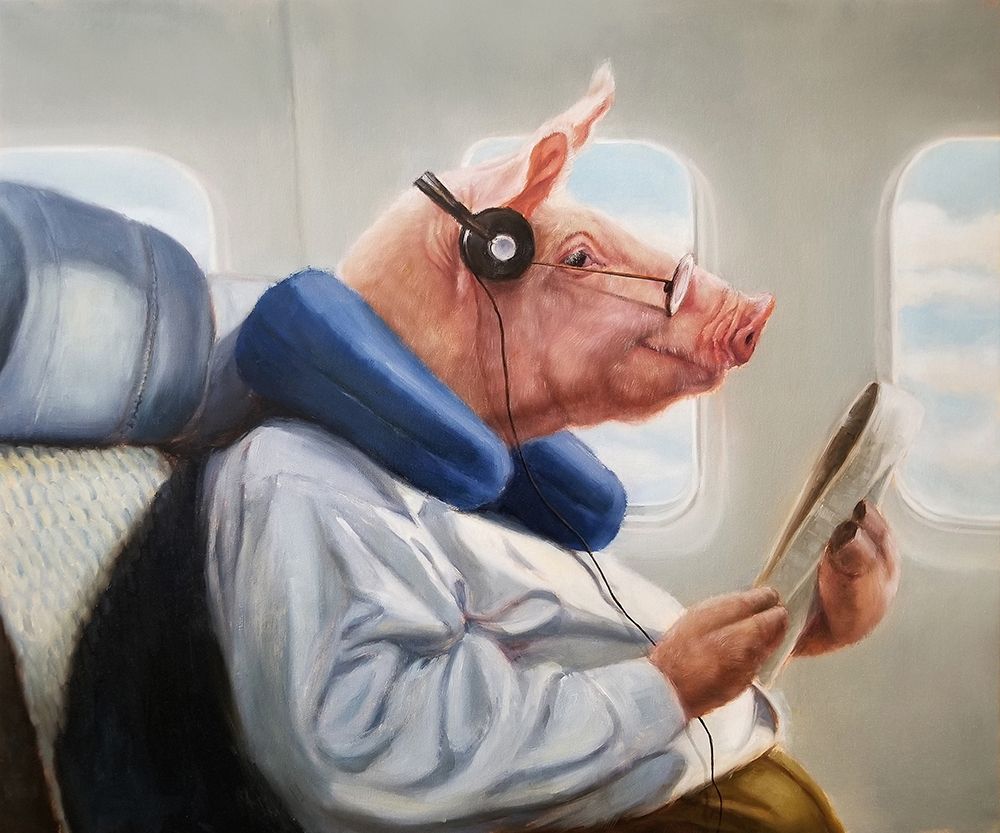 Wall Art Painting id:226005, Name: When Pigs Fly No. 2, Artist: Heffernan, Lucia