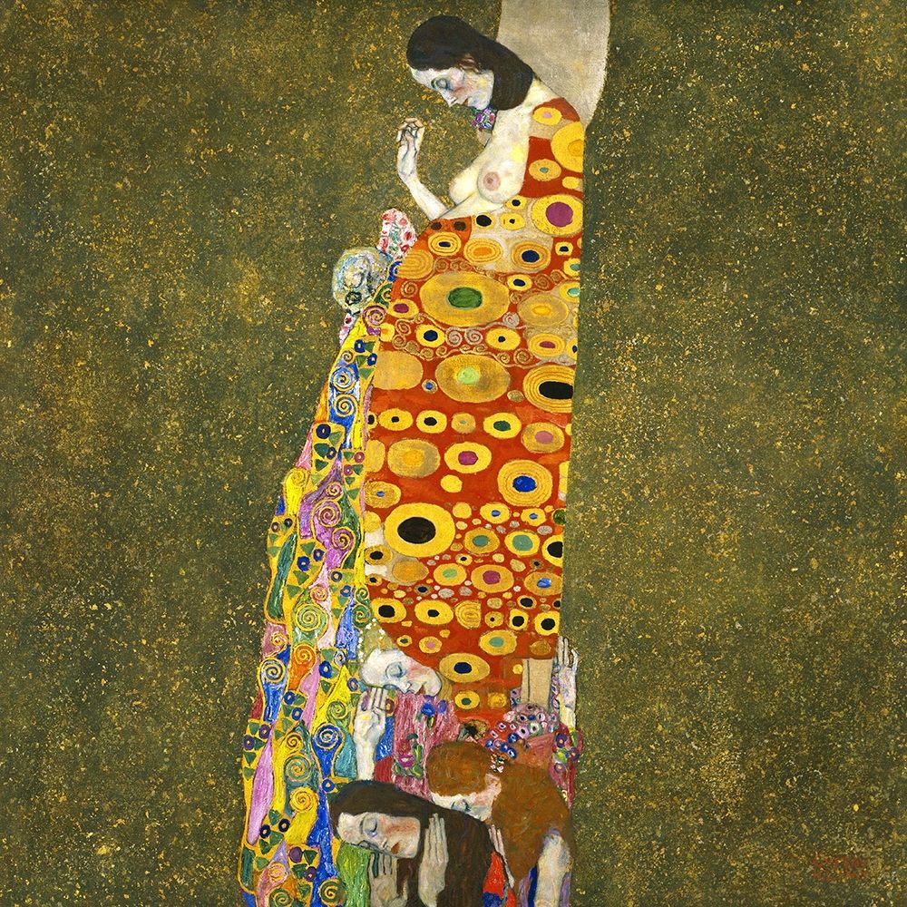 Wall Art Painting id:218740, Name: Hope II, 1907-1908, Artist: Klimt, Gustav