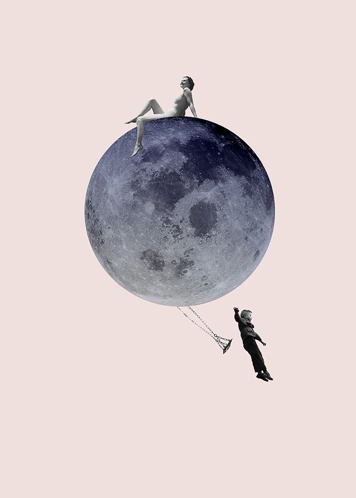 Wall Art Painting id:260809, Name: Moon Jump, Artist: Design Fabrikken