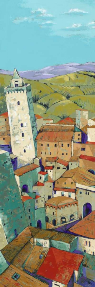 Wall Art Painting id:107318, Name: Rooftops of San Gimignano, Artist: Parsons, Jane Henry