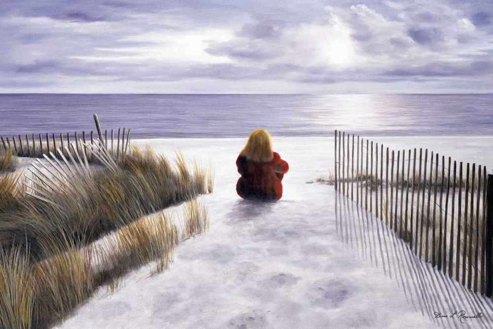 Wall Art Painting id:140243, Name: Girl on the Beach, Artist: Romanello, Diane