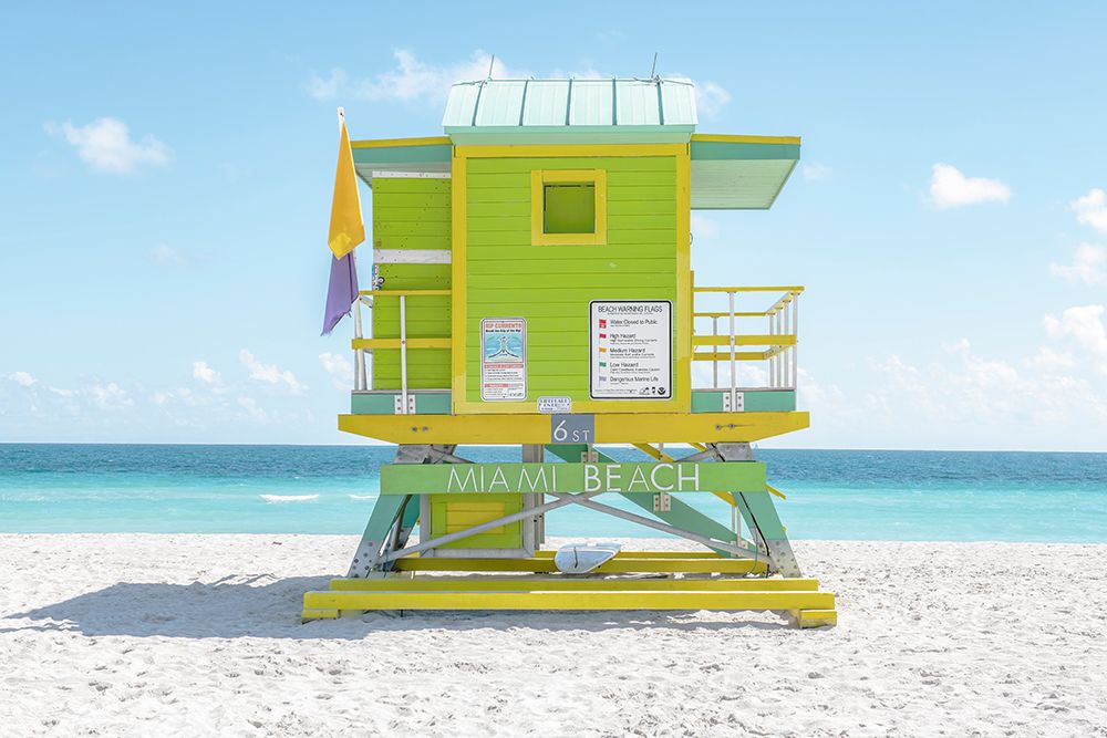 Wall Art Painting id:629676, Name: South Beach Lifeguard Chair 6th Street, Artist: Silver, Richard