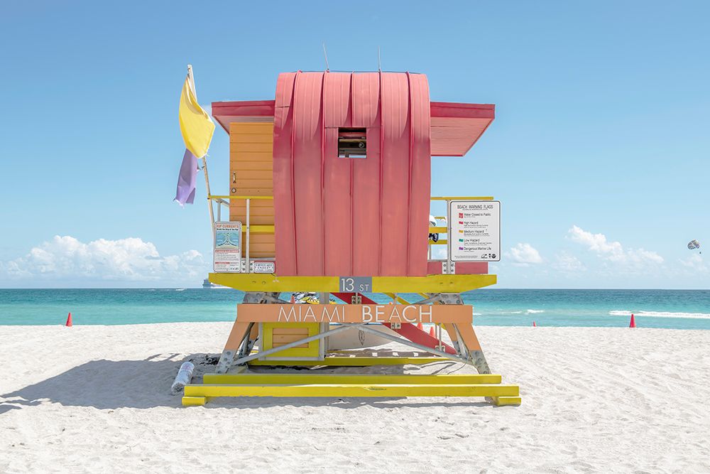 Wall Art Painting id:629673, Name: South Beach Lifeguard Chair 13th Street, Artist: Silver, Richard