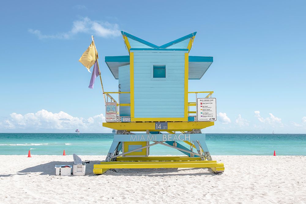 Wall Art Painting id:629674, Name: South Beach Lifeguard Chair 14th Street, Artist: Silver, Richard