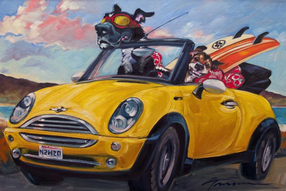 Wall Art Painting id:184587, Name: Sunup Surfdogs, Artist: Townsend, Connie R.