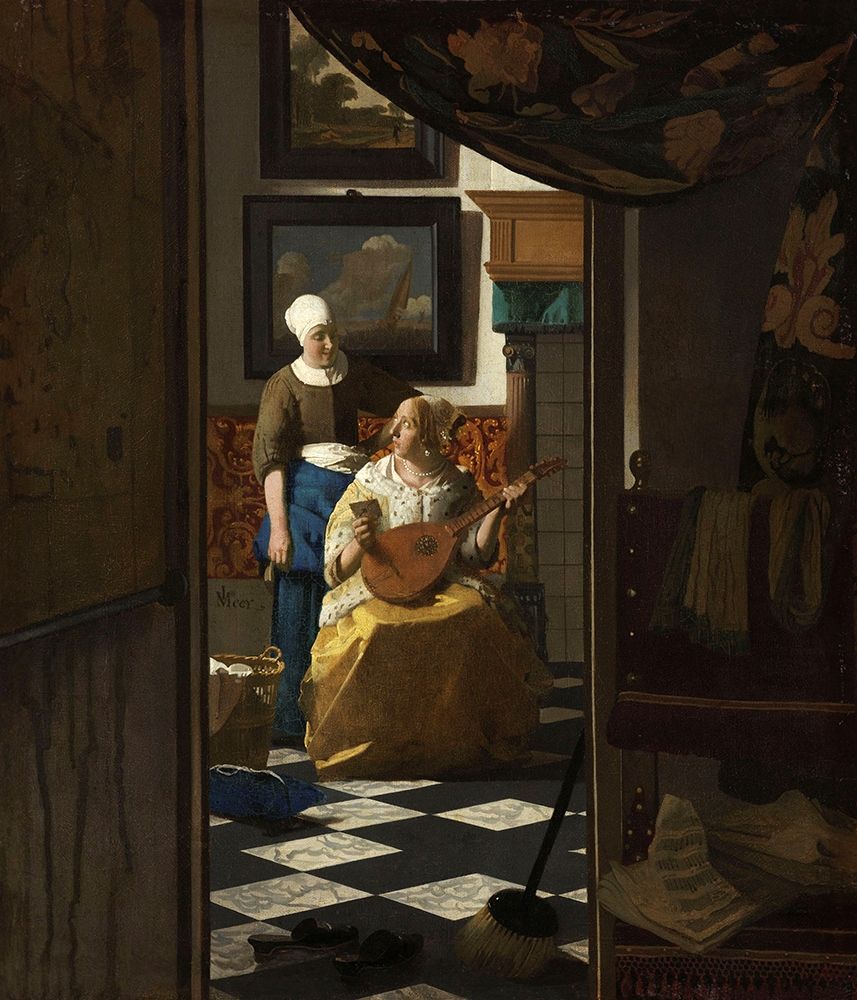 Wall Art Painting id:226055, Name: The Love Letter, Artist: Vermeer, Johannes