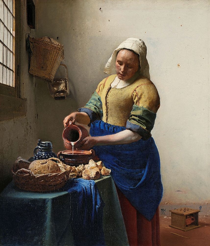 Wall Art Painting id:226056, Name: The Milkmaid, Artist: Vermeer, Johannes
