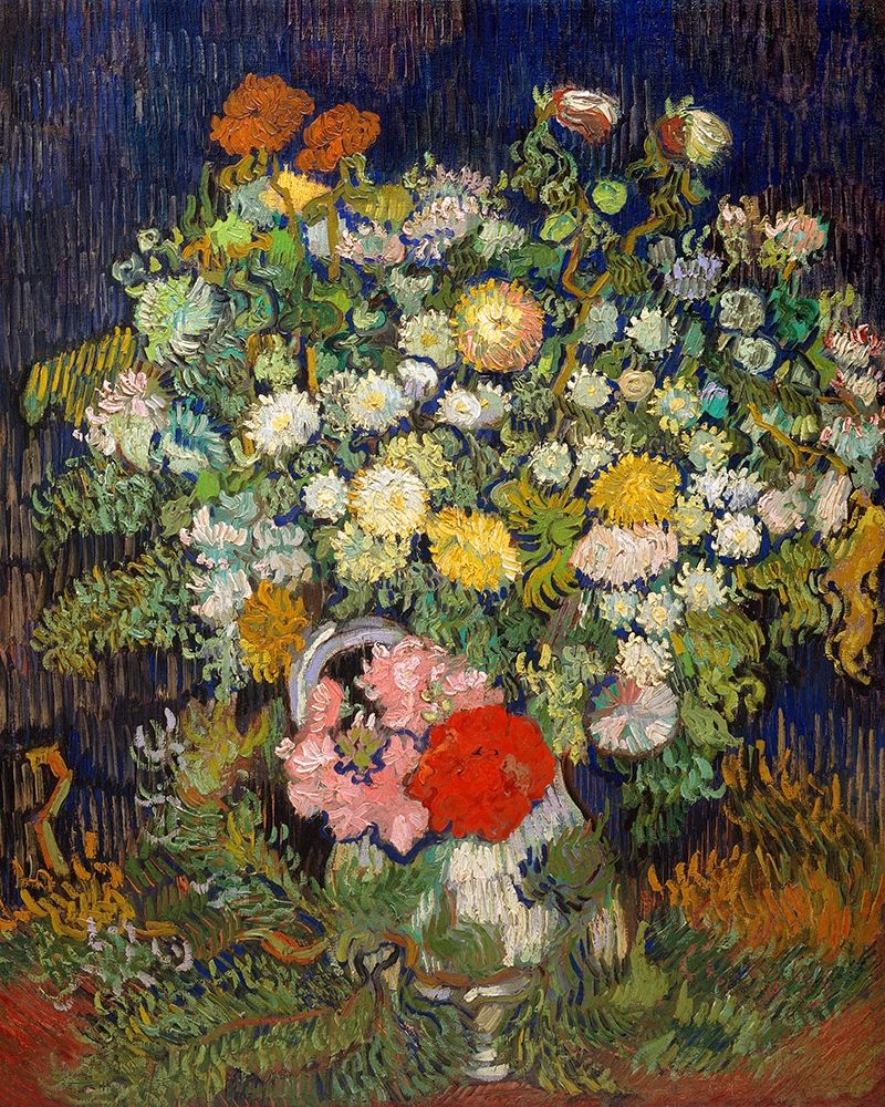 Wall Art Painting id:278489, Name: Bouquet of Flowers in a Vase, 1890, Artist: Van Gogh, Vincent