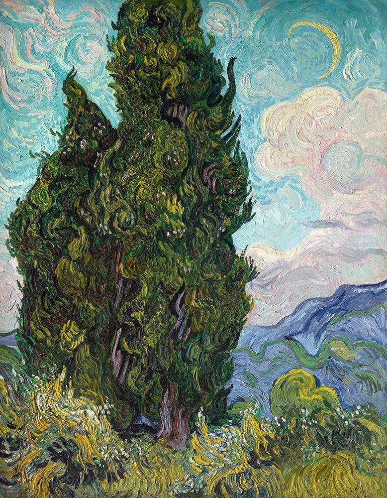 Wall Art Painting id:278490, Name: Cypresses, 1889, Artist: Van Gogh, Vincent