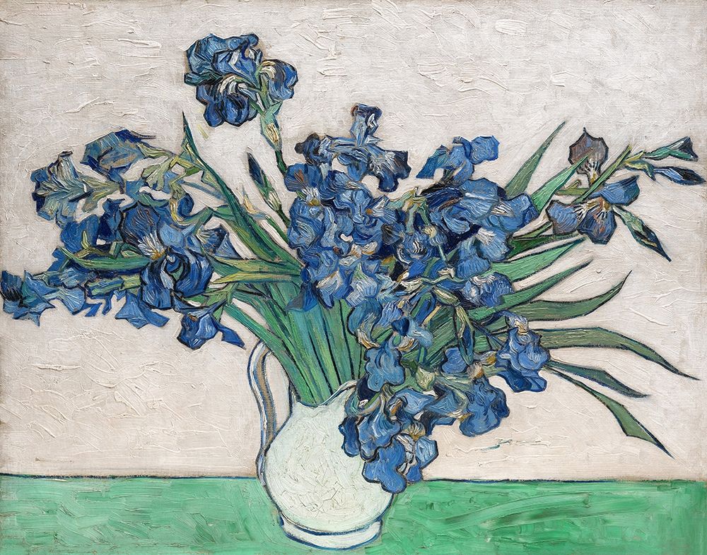Wall Art Painting id:278491, Name: Irises, 1890 (White Vase), Artist: Van Gogh, Vincent