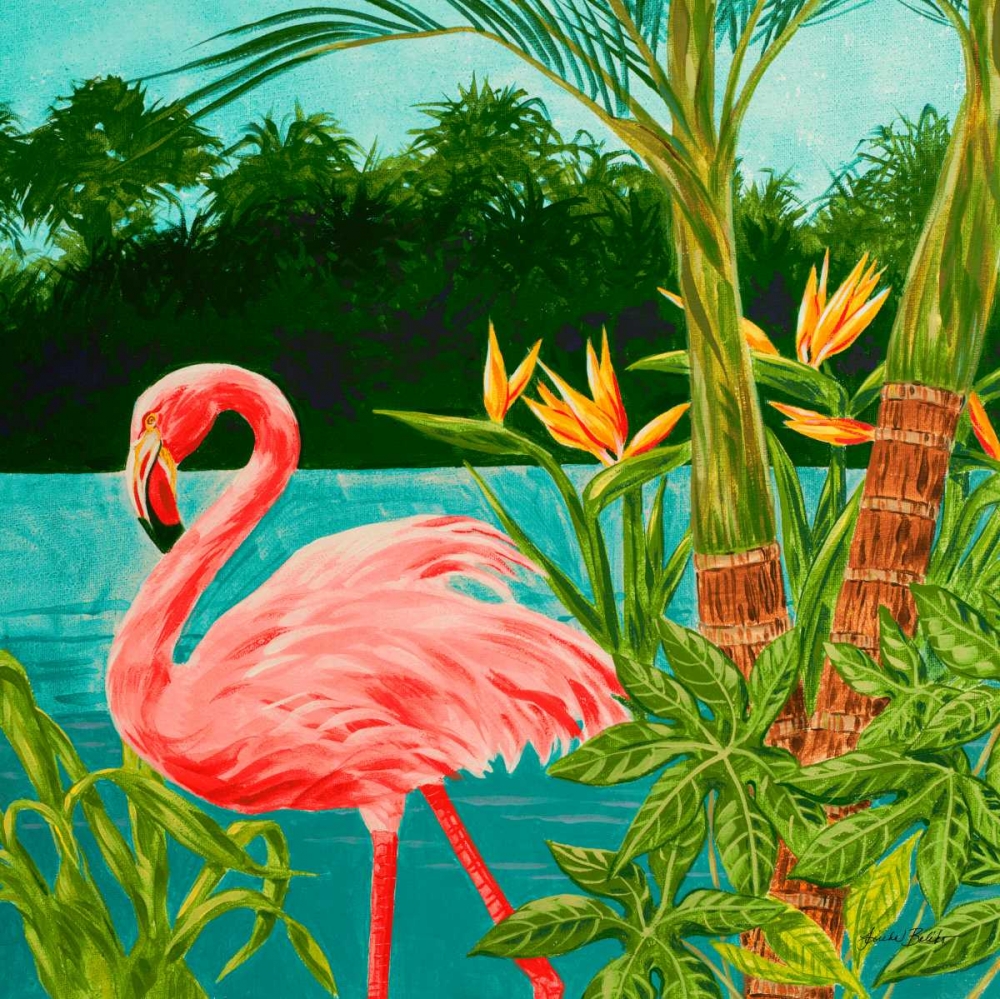 Wall Art Painting id:23973, Name: Hot Tropical Flamingo I, Artist: Baliko, Linda