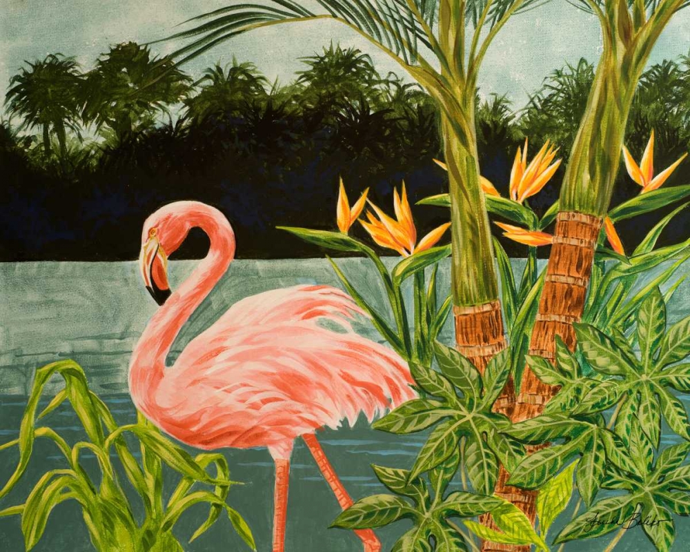 Wall Art Painting id:73995, Name: Tropical Flamingo I, Artist: Baliko, Linda