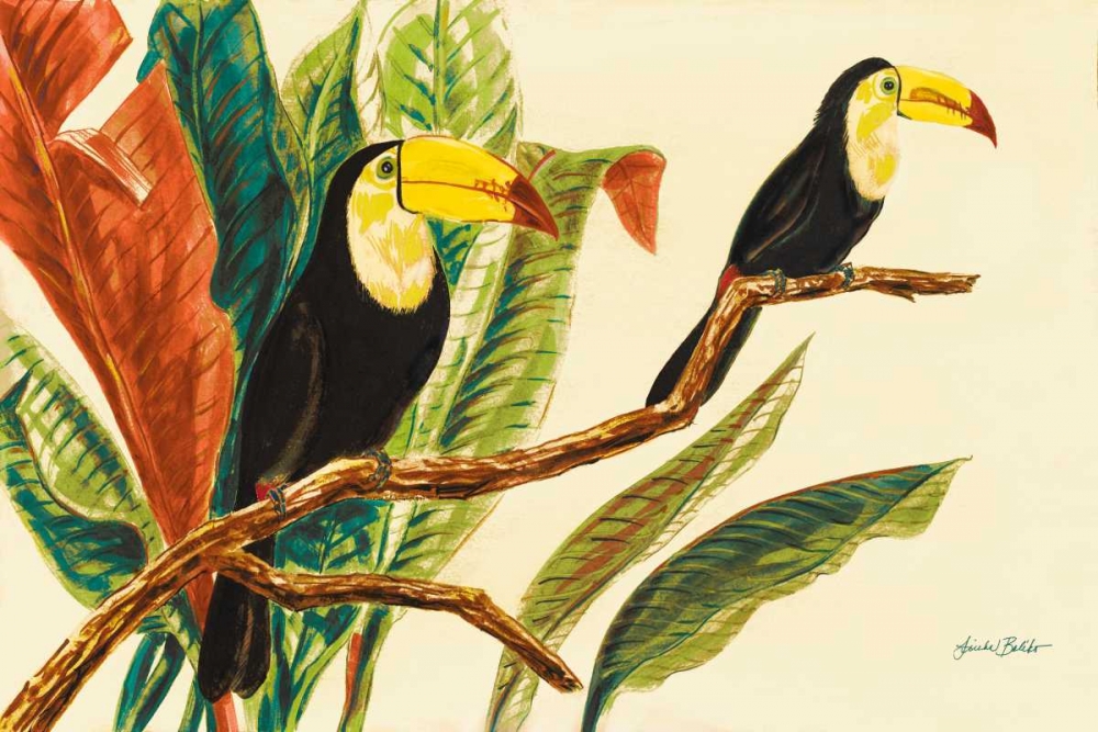 Wall Art Painting id:23976, Name: Tropical Toucans II, Artist: Baliko, Linda