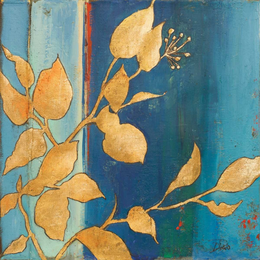 Wall Art Painting id:122086, Name: Golden Blue I, Artist: Pinto, Patricia