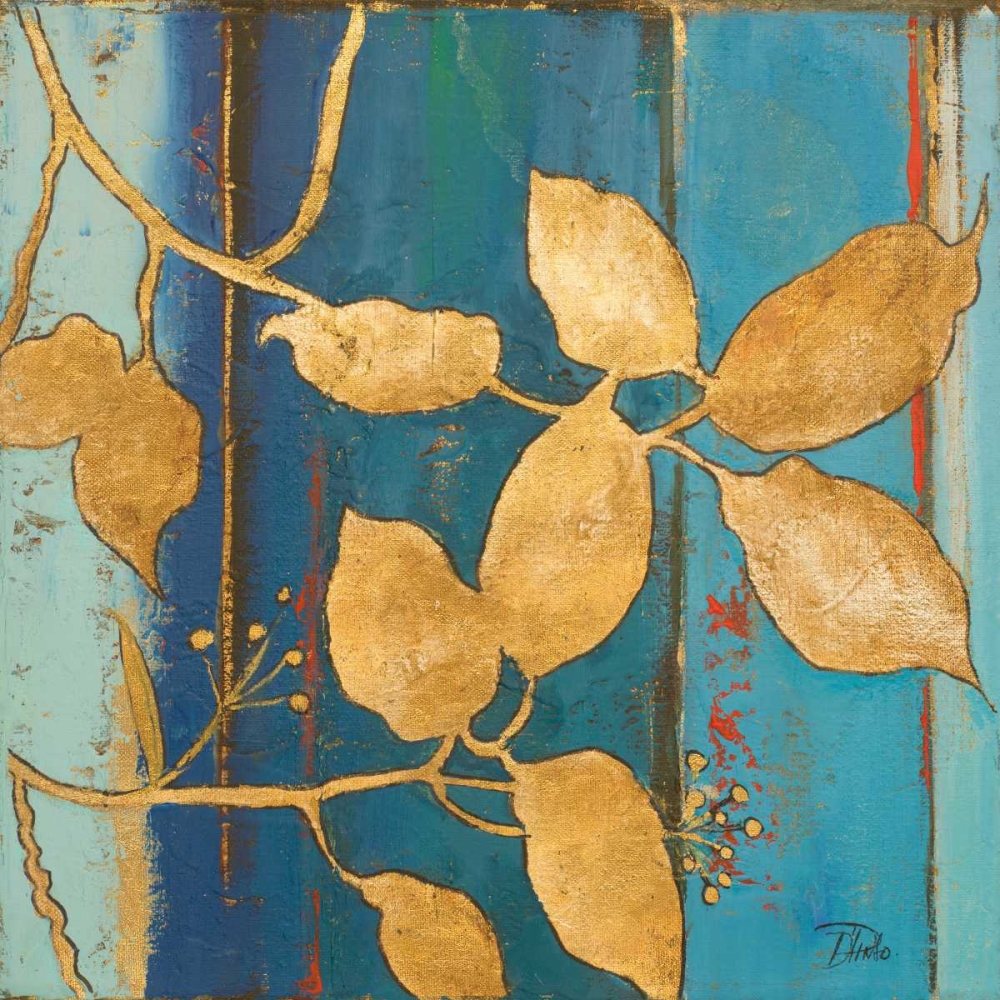 Wall Art Painting id:122087, Name: Golden Blue II, Artist: Pinto, Patricia
