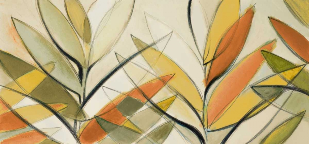 Wall Art Painting id:122164, Name: Autumn Palm Abstract Panel, Artist: Loreth, Lanie