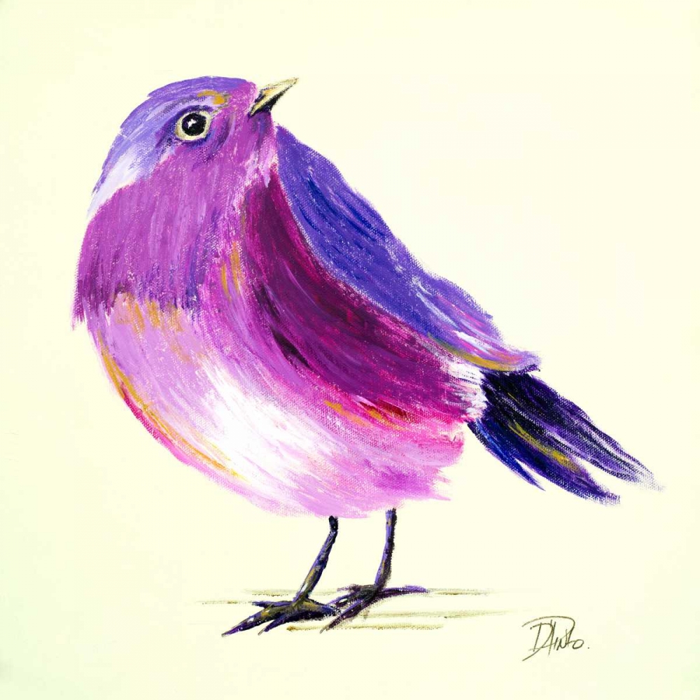 Wall Art Painting id:122257, Name: Purple Bird I, Artist: Pinto, Patricia
