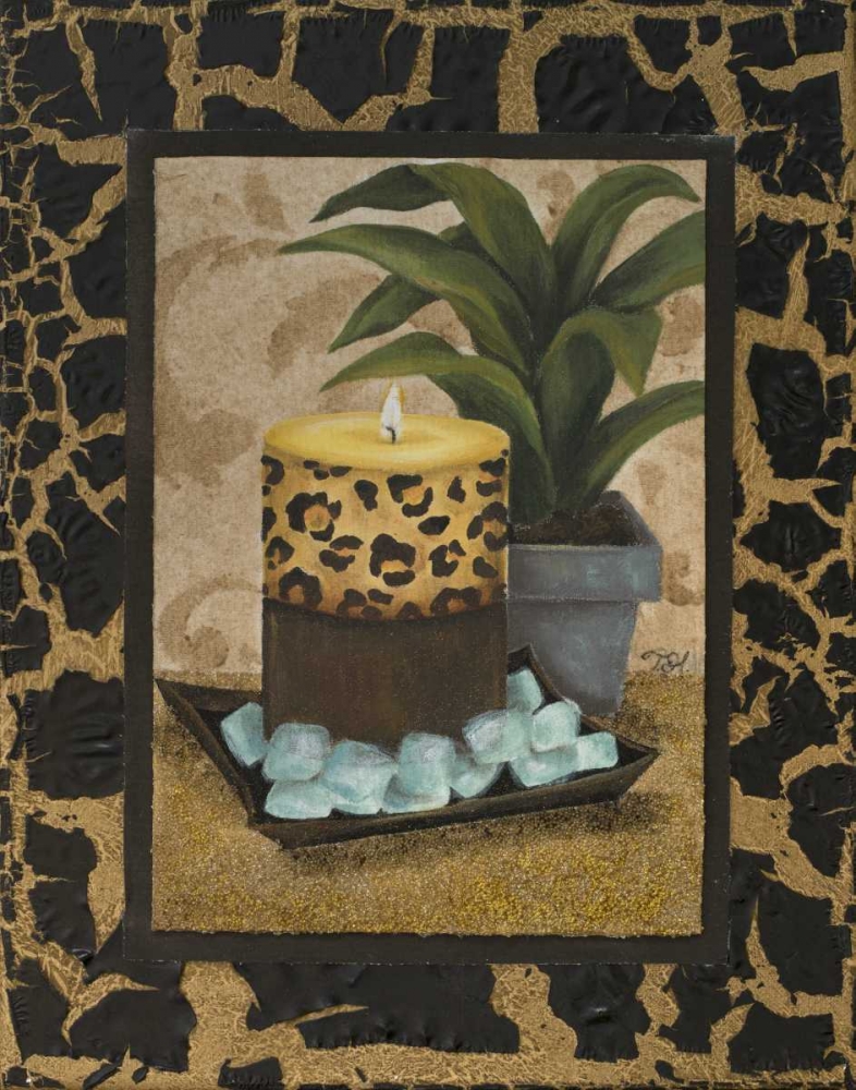 Wall Art Painting id:31744, Name: Golden Jungle Bath I, Artist: Hakimipour, Tiffany