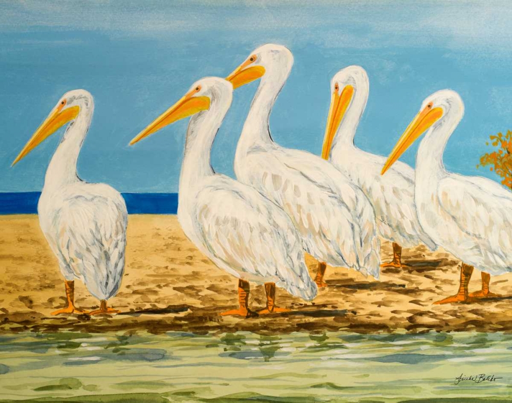 Wall Art Painting id:74268, Name: Coastal Flock I, Artist: Baliko, Linda
