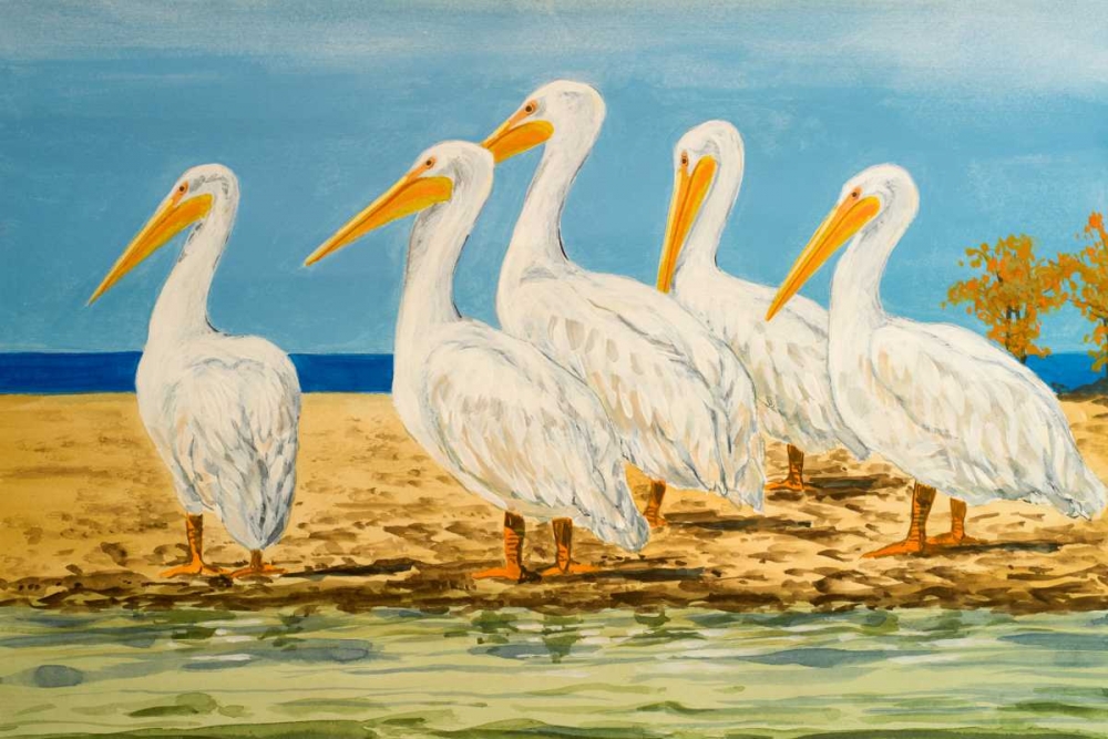 Wall Art Painting id:74036, Name: Coastal Flock I, Artist: Baliko, Linda