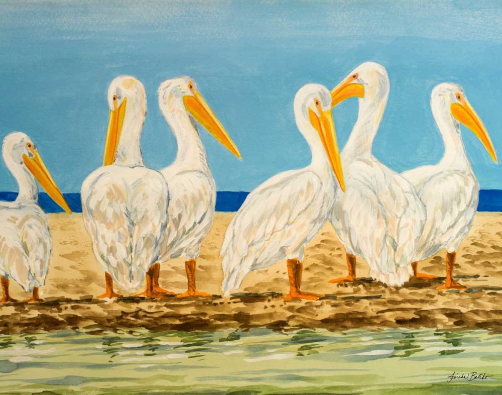 Wall Art Painting id:74269, Name: Coastal Flock II, Artist: Baliko, Linda