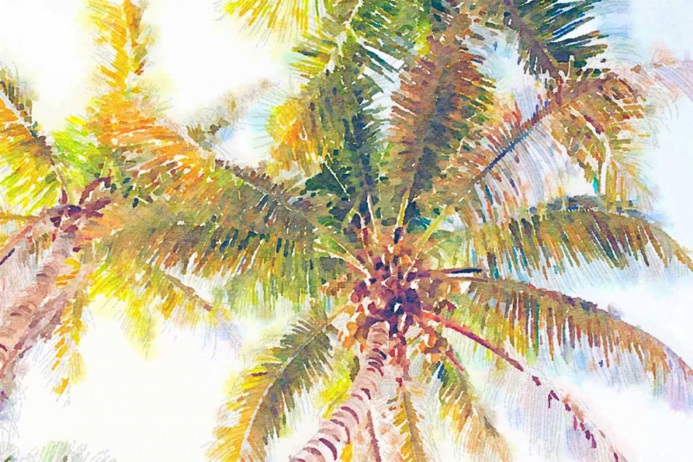 Wall Art Painting id:122527, Name: Sideway Watercolor Palms I, Artist: Navas, Emily