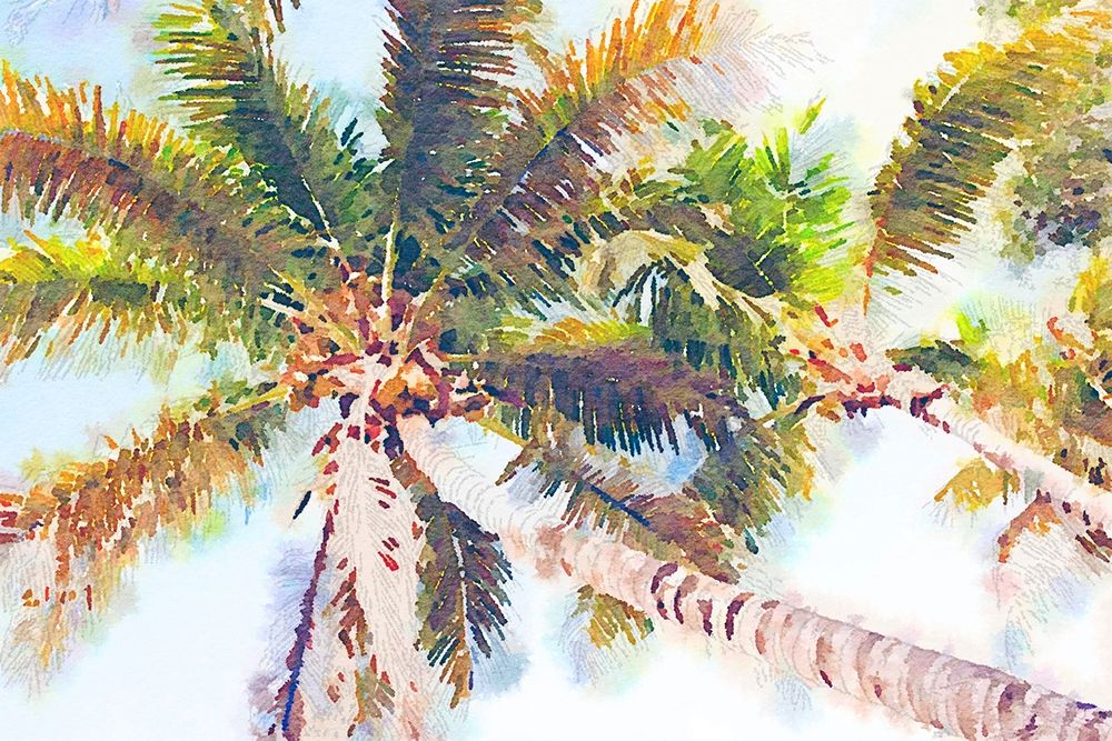 Wall Art Painting id:309119, Name: Sideway Watercolor Palms II, Artist: Navas, Emily