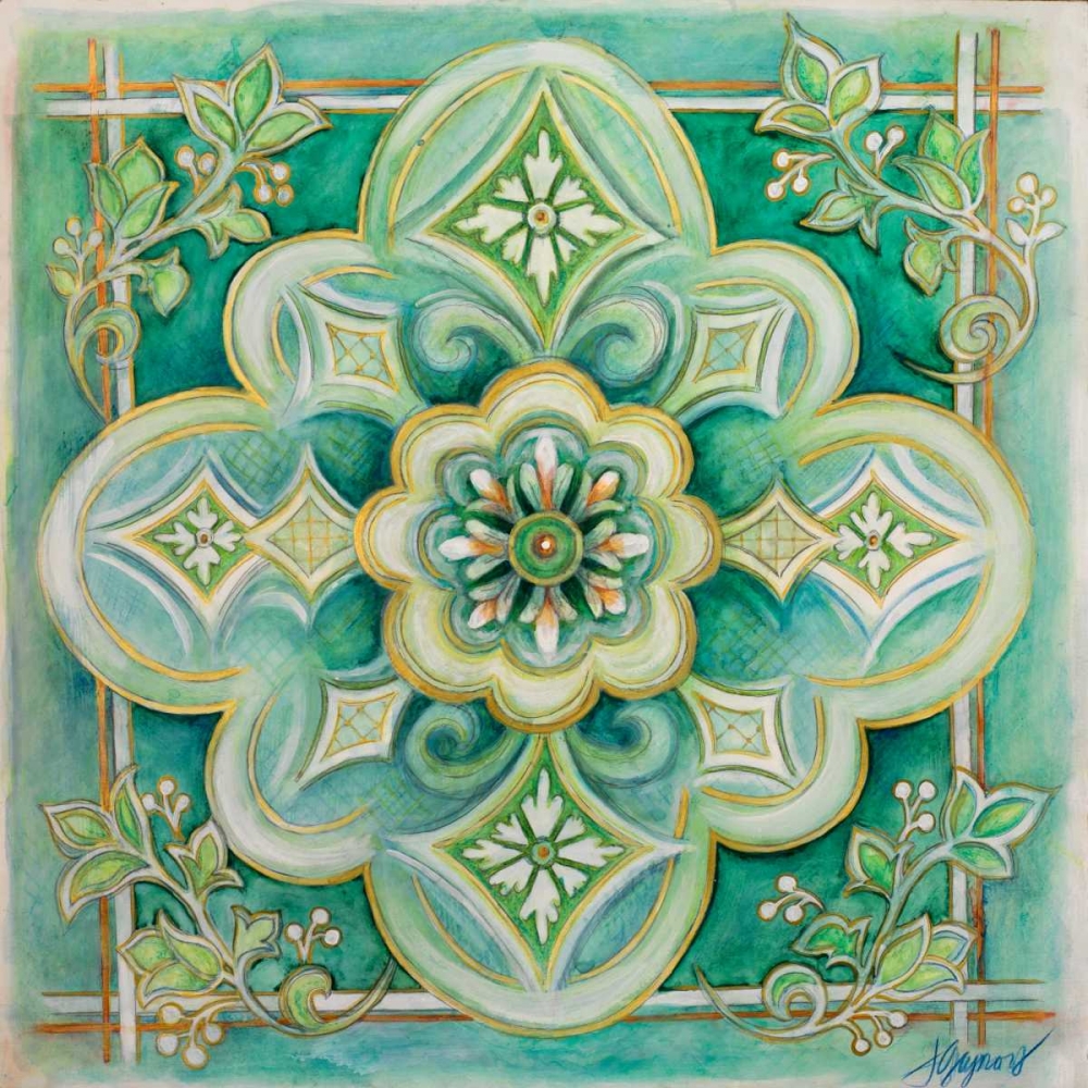 Wall Art Painting id:122658, Name: French Medallion I, Artist: Gaynor, Janice