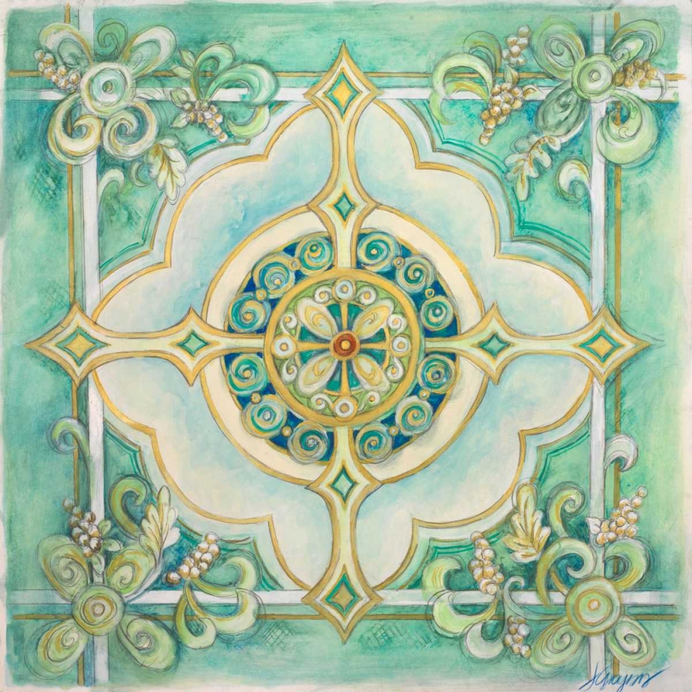 Wall Art Painting id:122661, Name: French Medallion IV, Artist: Gaynor, Janice