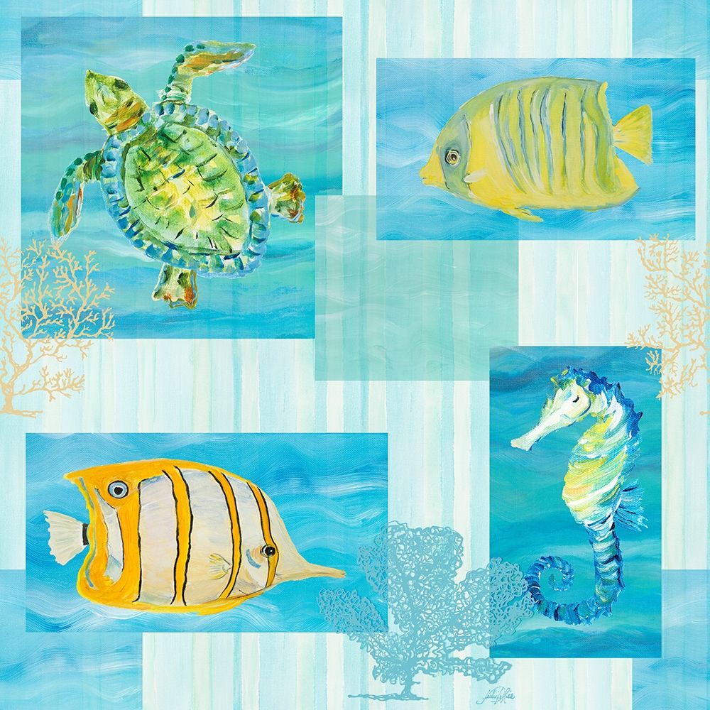 Wall Art Painting id:204803, Name: Sealife Pattern II, Artist: DeRice, Julie