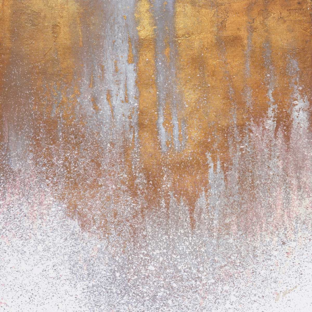 Wall Art Painting id:122699, Name: Gold Summer Woods Square, Artist: Mercado, M.