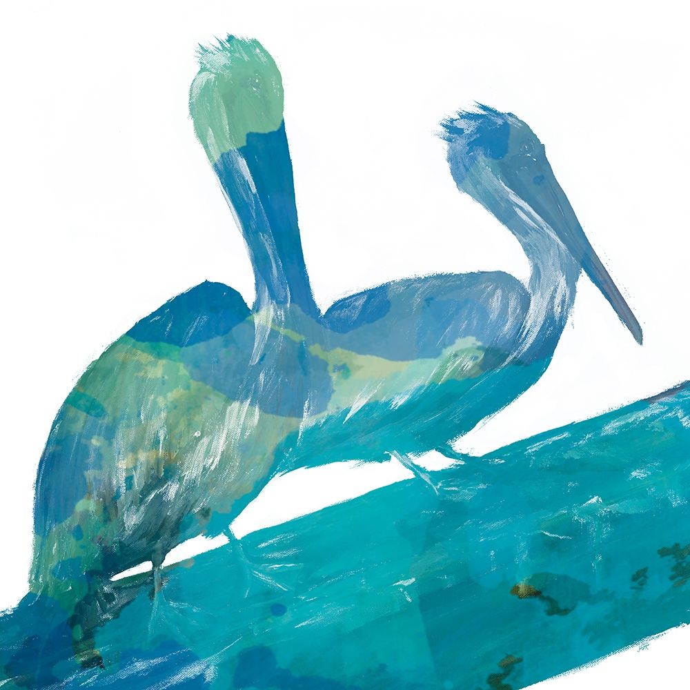 Wall Art Painting id:225914, Name: Watercolor Pelican Square 11, Artist: DeRice, Julie