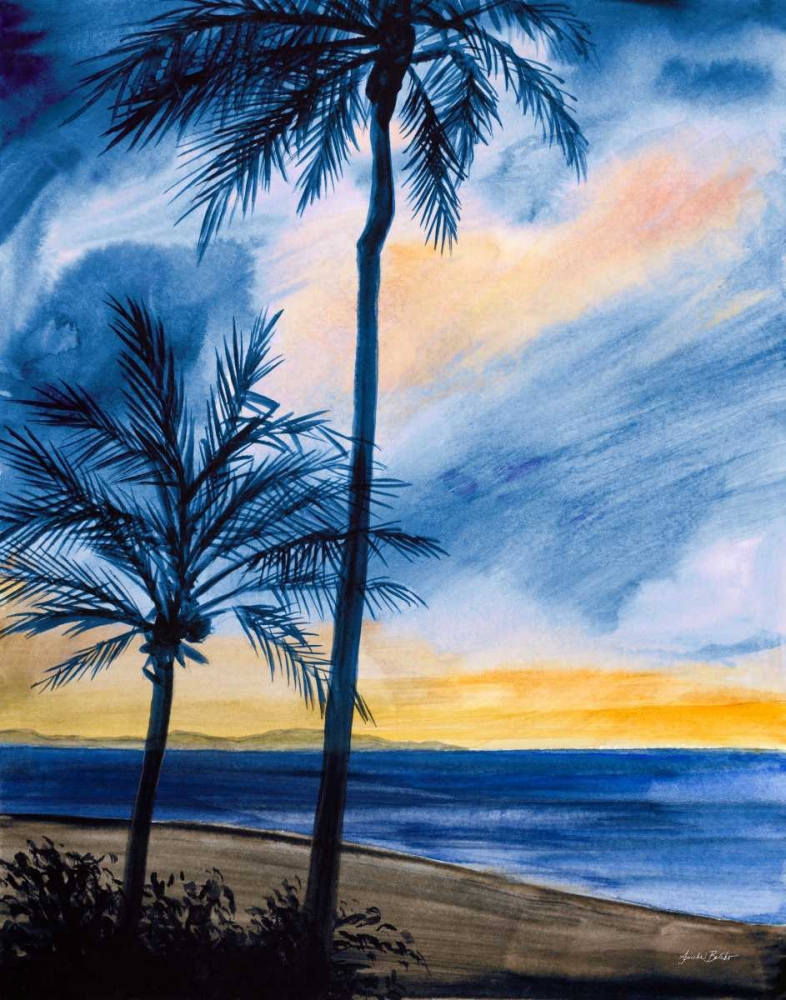 Wall Art Painting id:74329, Name: Blue Tropic Nights I, Artist: Baliko, Linda