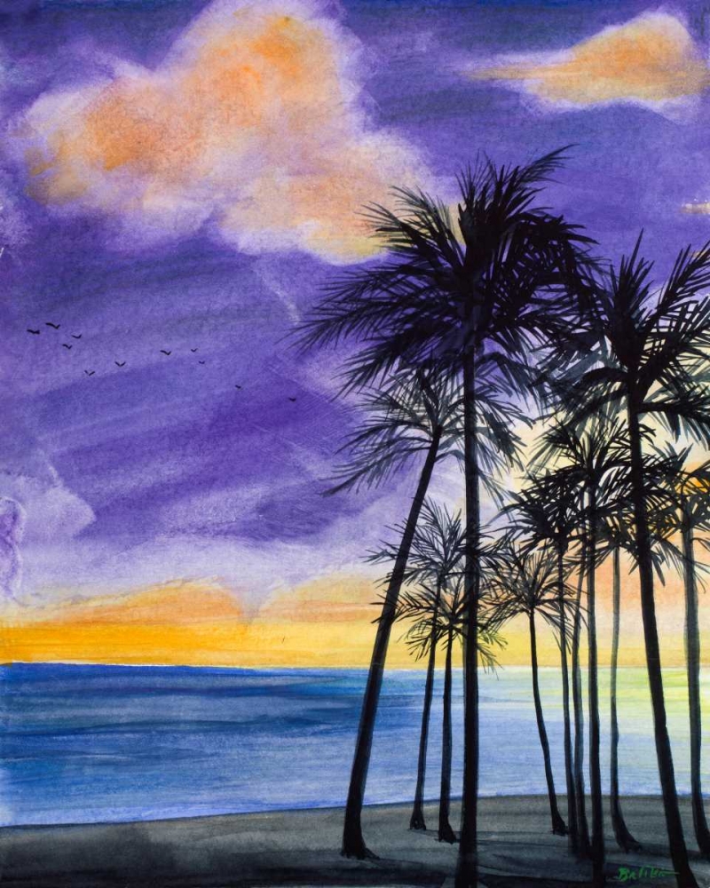 Wall Art Painting id:74069, Name: Tropic Nights II, Artist: Baliko, Linda