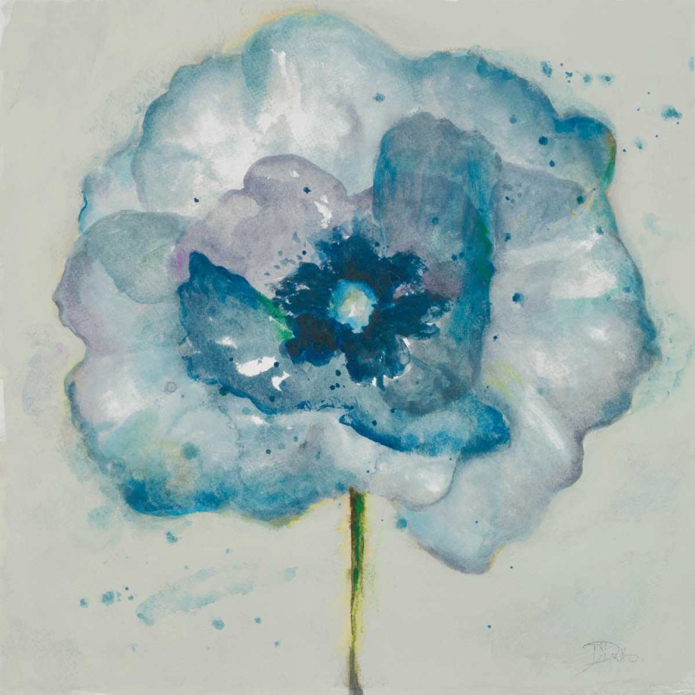 Wall Art Painting id:123066, Name: Flower in Blue II, Artist: Pinto, Patricia
