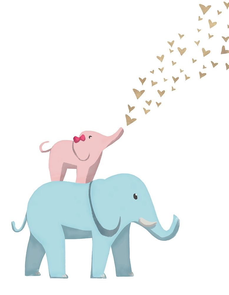 Wall Art Painting id:382447, Name: Elephant Love, Artist: SD Graphics Studio