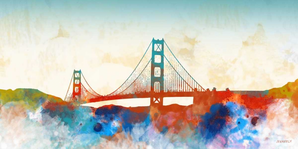 Wall Art Painting id:123320, Name: Golden Gate, Artist: Meneely, Dan