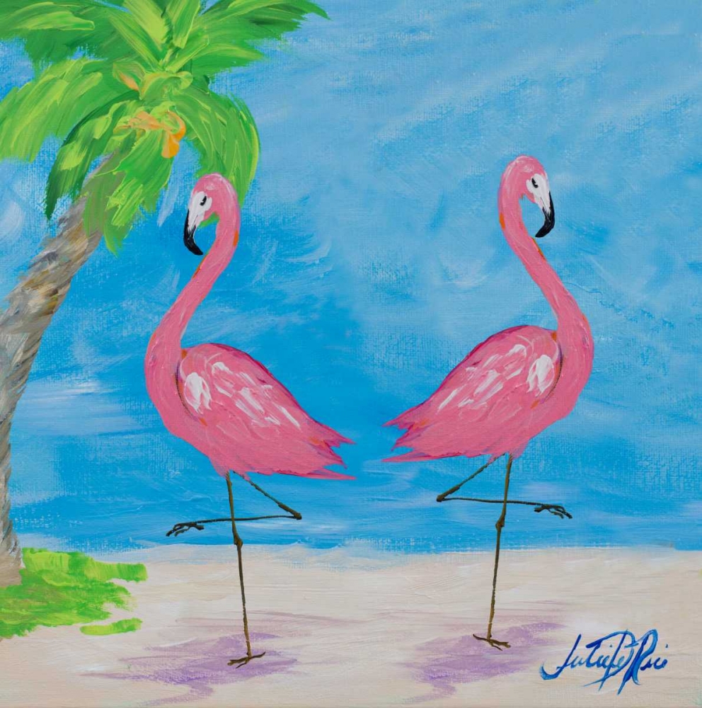 Wall Art Painting id:123387, Name: Fancy Flamingos IV, Artist: DeRice, Julie