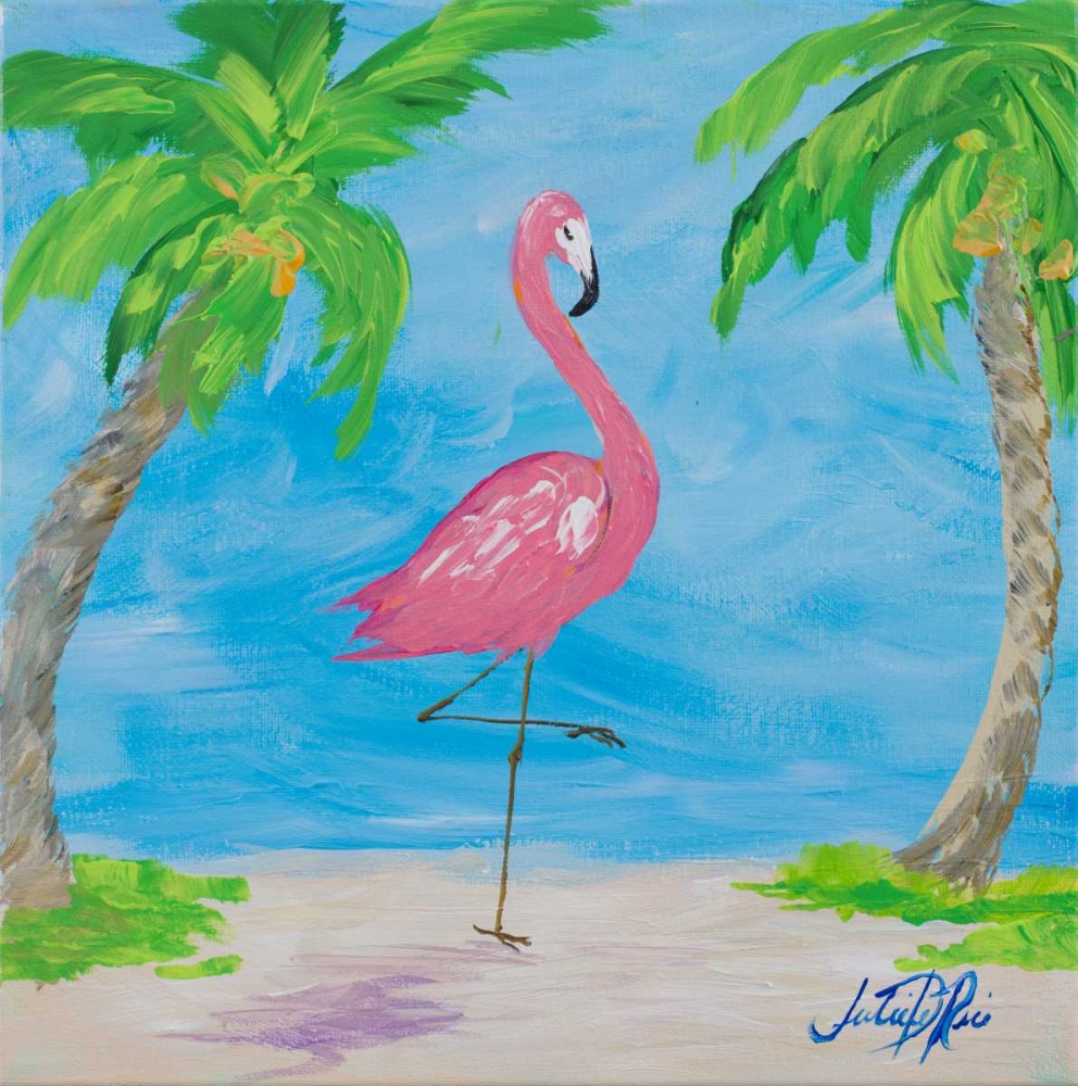 Wall Art Painting id:123386, Name: Fancy Flamingos I, Artist: DeRice, Julie