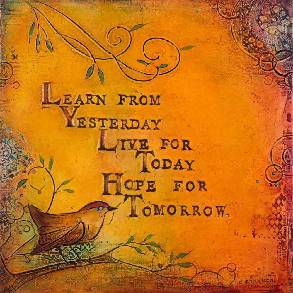 Wall Art Painting id:159227, Name: Learn Live Hope I, Artist: Kinnison, Carolyn