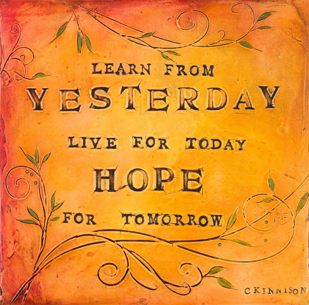 Wall Art Painting id:159229, Name: Learn Live Hope II, Artist: Kinnison, Carolyn