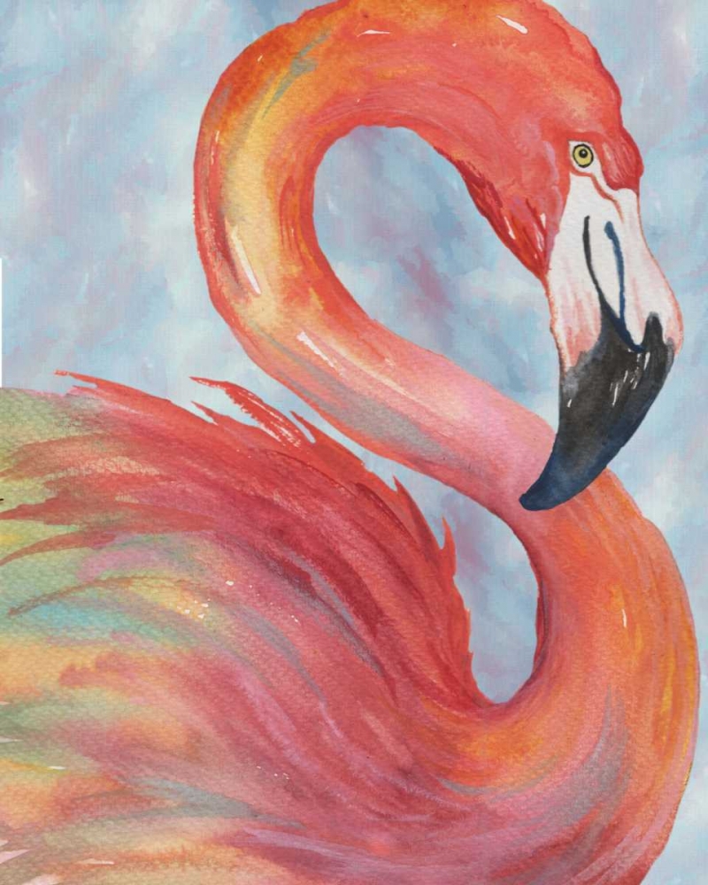 Wall Art Painting id:159813, Name: Tropical Flamingo, Artist: Medley, Elizabeth