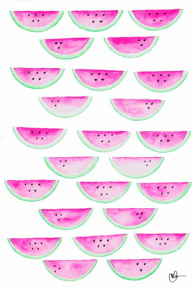 Wall Art Painting id:159518, Name: Watercolor Watermelons, Artist: Papa, Kat