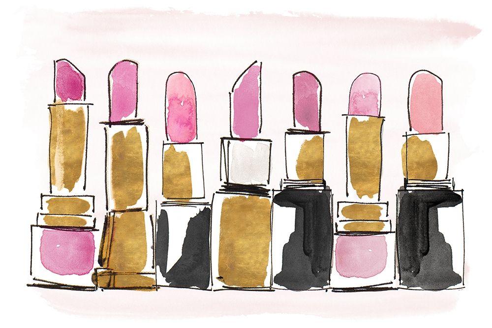 Wall Art Painting id:337925, Name: Watercolor Lipsticks, Artist: Loreth, Lanie